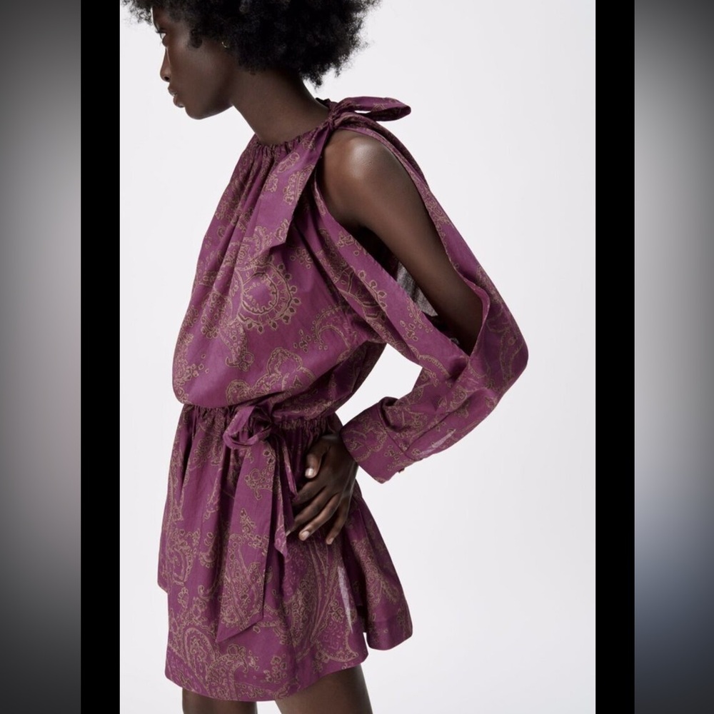 ZARA limited edition long sleeve mini dress - Picture 2 of 16